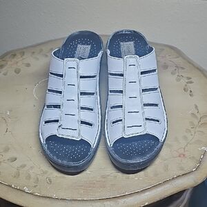 Josef Seibel Black and White Slip-On Shoes